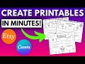 Turn 1 CANVA PRINTABLE to 3 BESTSELLERS(Smart Etsy Digital Product Sellers NEVER Start from Scratch)