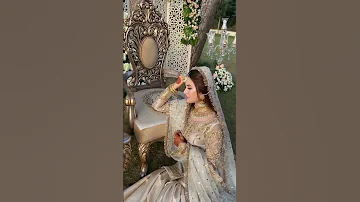 Pakistani nikah bride || of white wedding bridal dress || cute bridal makeup and dress