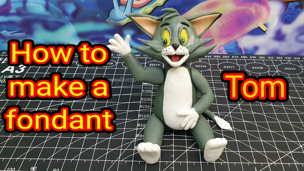 HOW TO MAKE A TOM & JERRY FONDANT CAKE TOPPER