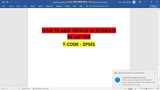 How to Add Service in SAP ERP Estimate #SAP #ERP #TNEB