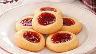 Jam Butter Cookies made with just 4 Ingredients