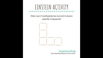 How can you make 4 squares? #tiffany #supereasymath #math #einsteinactivity #toothpicks