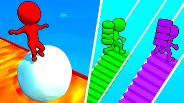 Snow Race 3D vs Bridge Race ❄️🌉 Max Level Gameplay Walkthrough Android iOS 4KP9