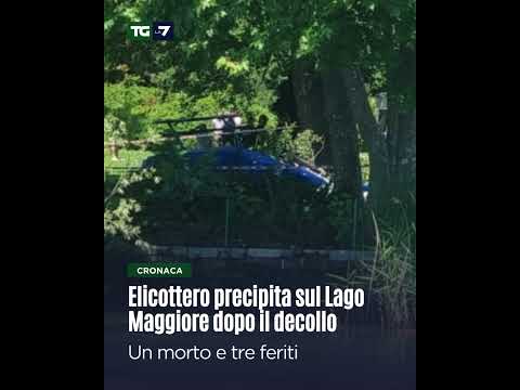 Video Elicottero precipita sul Lago Maggiore dopo il decollo: un morto e tre feriti