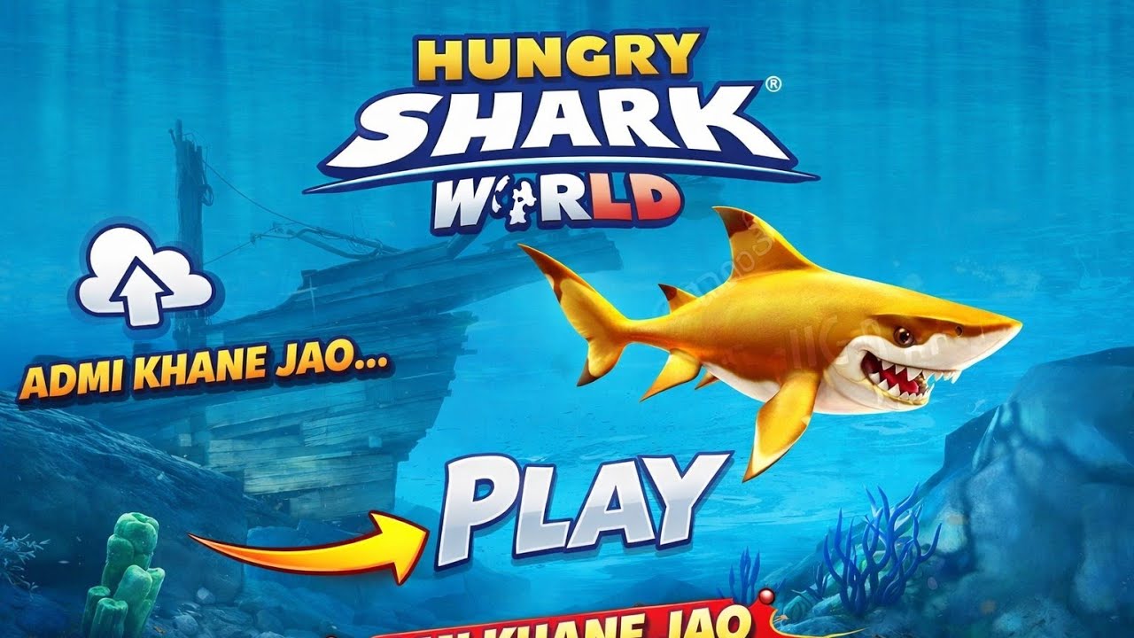 Hungry Shark World Gameplay Hindi | Mega Shark Unlocked 🦈 Epic Attack ...