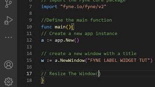Class 3: Fyne GoLang GUI - Using Label Widgets