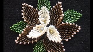 The leaf of beads. Mosaic. English explanation.