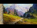 #57 Весенний ГОРНЫЙ ПЕЙЗАЖ маслом ЧАСТЬ 2. Как нарисовать горы | Mountain Landscape Oil Painting