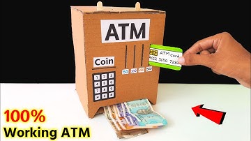 How to make a Simple ATM machine | Card board easy atm machine | Mini working Atm