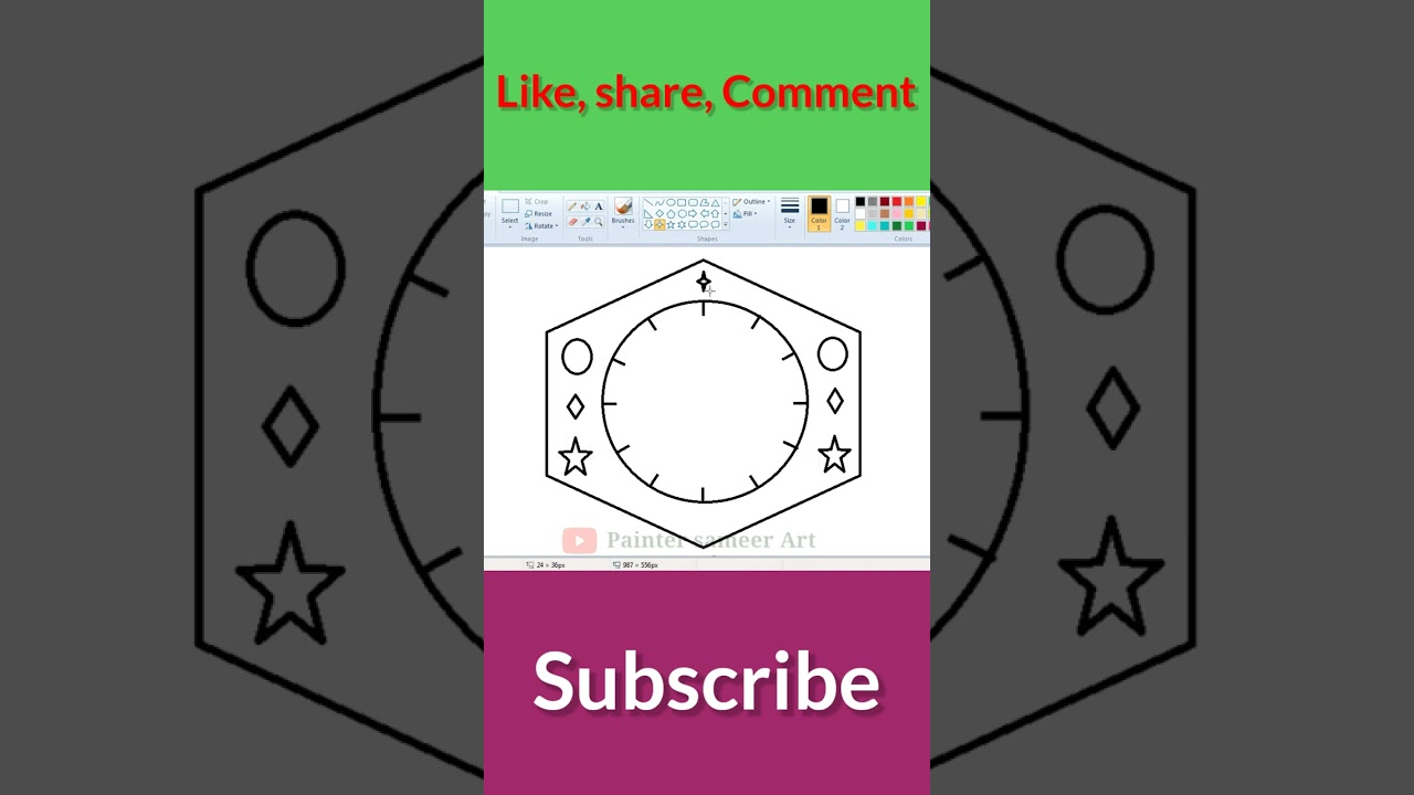 watch drawing Ms paint / 