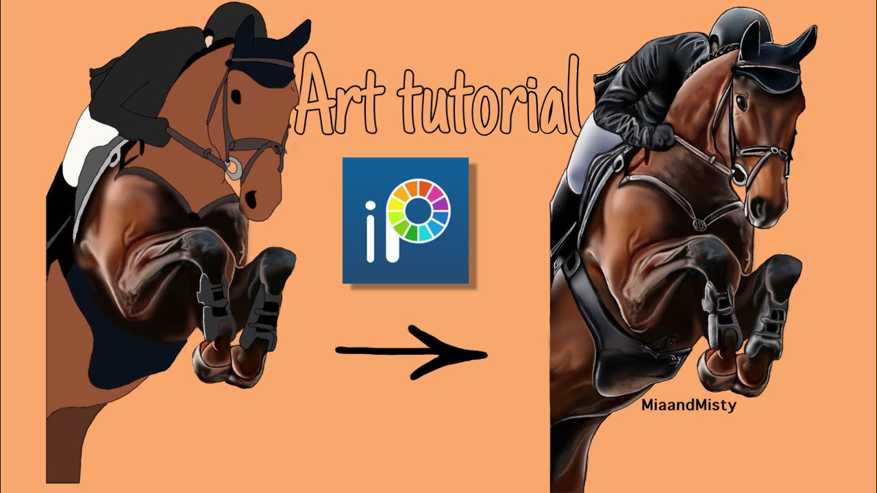 Digital Horse Drawing Shading tutorial MiaandMisty YouTube