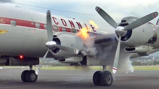 Full Wright R-3350 Duplex-Cyclone 18cyl radial engine start-up x4 in 2026! Update