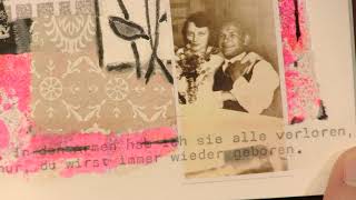 Journaling, type writing on tissue paper and contrasts