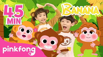 🙉🍌Monkey Banana Dance and more! | Kids Rhymes & Songs & Dance Compilation | Pinkfong songs for Kids