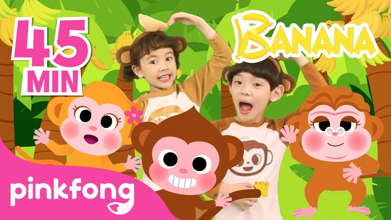 🙉🍌Monkey Banana Dance and more! Kids Rhymes & Songs & Dance