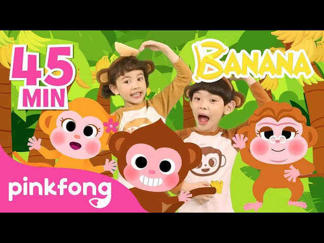 🙉🍌Monkey Banana Dance and more! | Kids Rhymes & Songs & Dance Compilation | Pinkfong songs for Kids class=