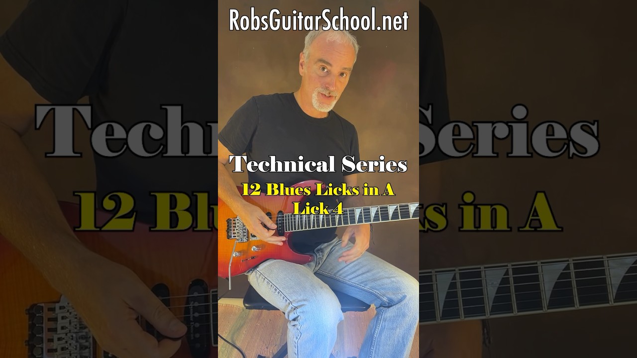 12 Blues Licks in A - Lick 4. #guitar, #tutorial, #bluesguitar