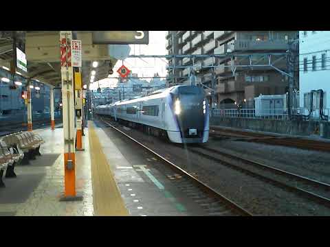 中央線の新型特急車両E353系の第3編成『新型特急スーパーあずさ22号新宿行き』入線～発車