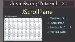 JScrollPane and TextField Grid | Java Swing Tutorial #20