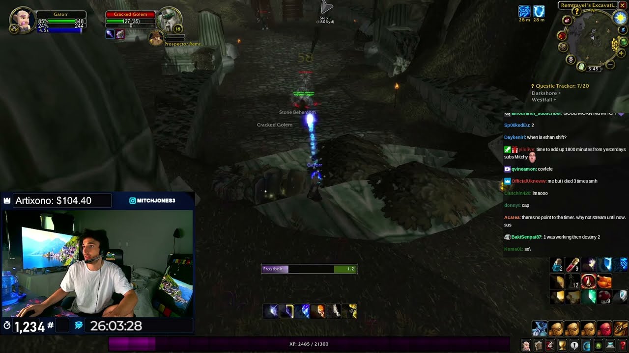 Quests, Deadmines, AOE, Mage level 18, Classic Hardcore, Subathon day 1 [25-Aug-2023]