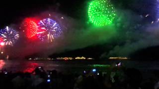 Copacabana Fireworks On New Years Eve 2014