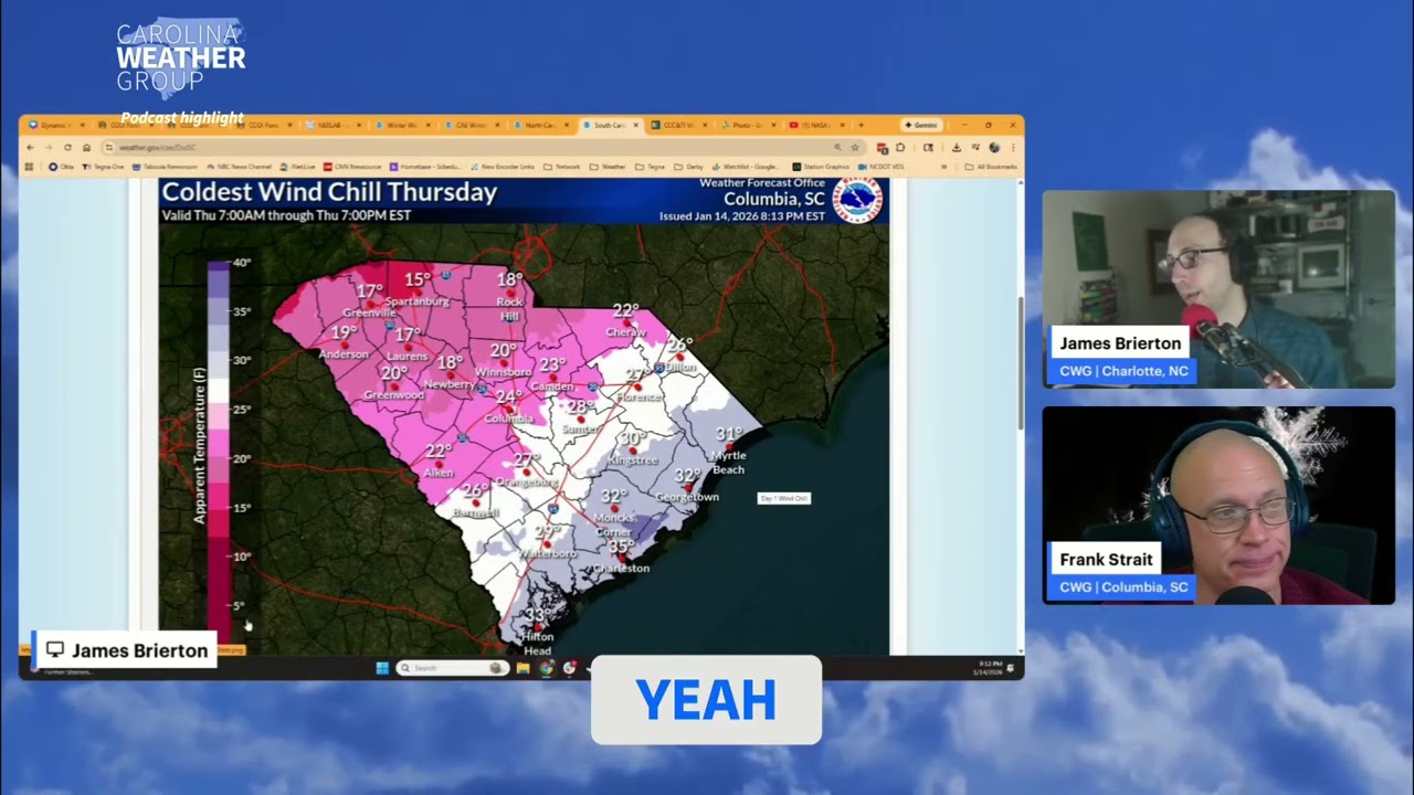 Brutal Cold Wave Hits Carolinas: Snow and Wind Chill Alert!
