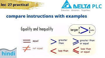 Compare instruction use in delta plc | plc compare instructions | comparison block in plc |