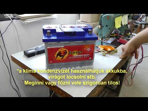 Videó: Hogyan lehet karbantartást nem igénylő akkumulátort karbantartani?