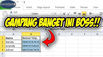 Cara menulis nomor HP di Microsoft Excel yang di awali angka Nol