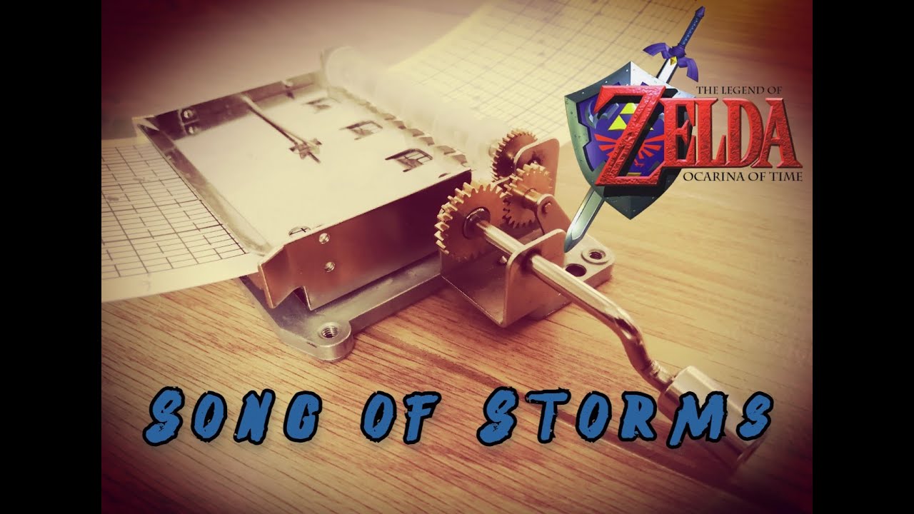 Zelda music box + Keychain △ Ocarina of Time △ Song of Storms