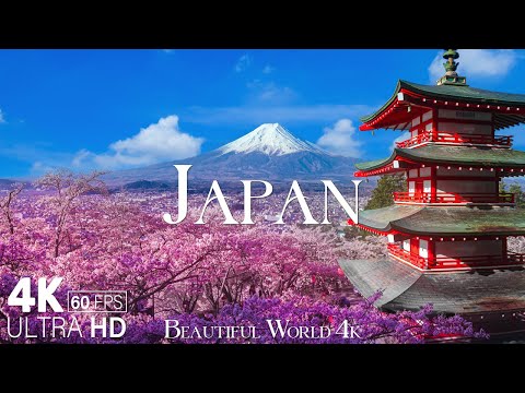 Japan 4K - A Stunning Visual Tour of Cherry Blossom Season and More - Calming Music