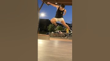 Nollie frontside flip on flat #skateboarding