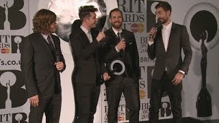 Brits 2014 Winners Room: Bastille joke about retiring after winning British breakthrough act