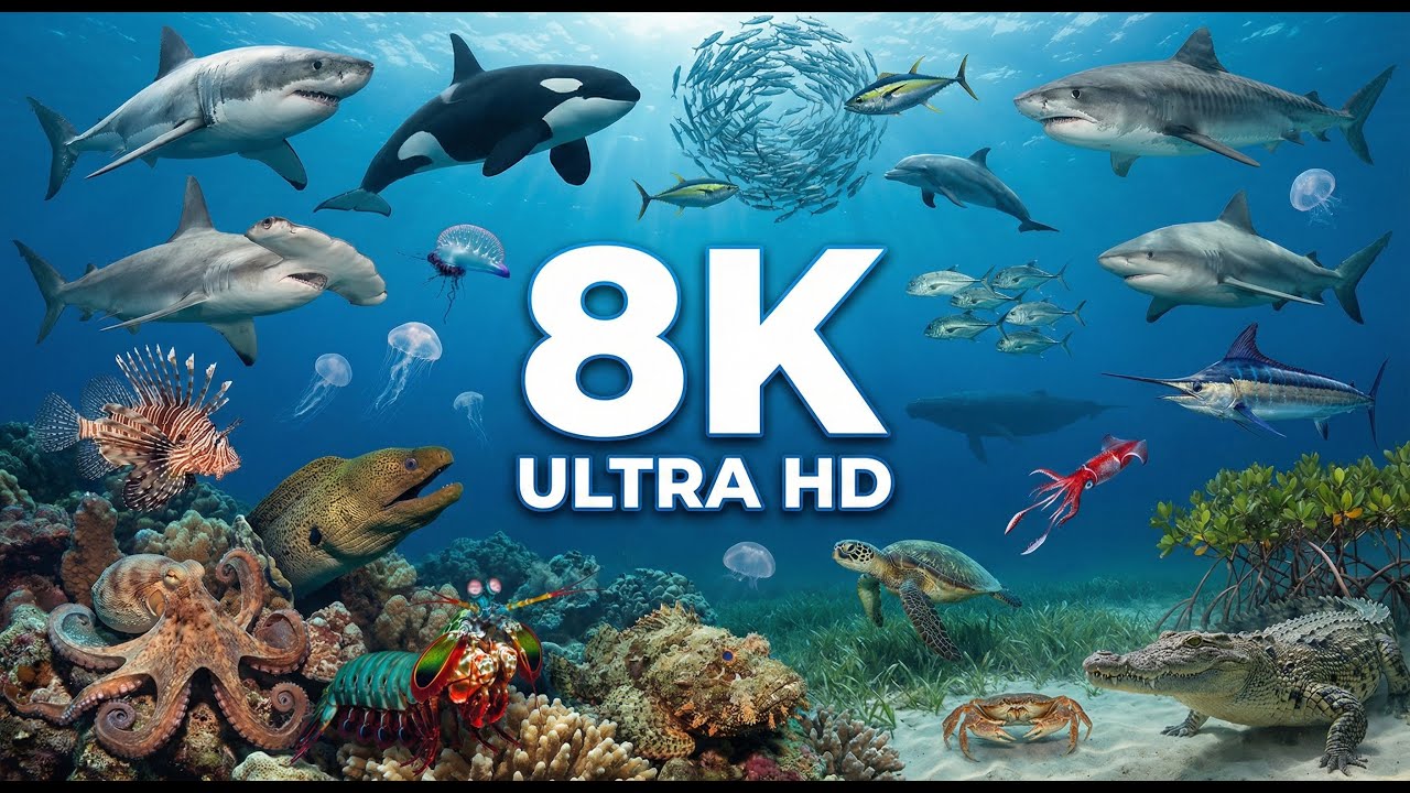 15 Deadliest Ocean Predators: Unseen Hunting Tactics Revealed | 8K Ultra HD