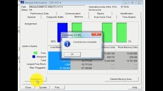 Simatic Step7 - S7-400 - сжатие, освобождение памяти