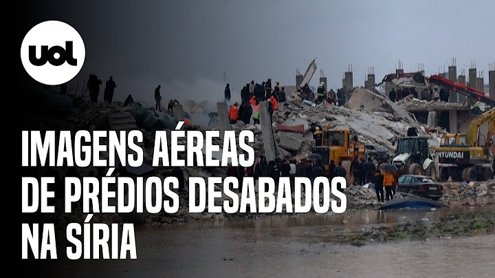 Imagens aéreas após terremoto na Síria mostram destroços de prédios e busca por sobreviventes