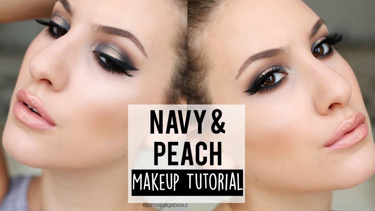 Navy and Peach Spotlight Smoky Eye Makeup Tutorial | MELT Lovesick Stack | JamiePaigeBeauty