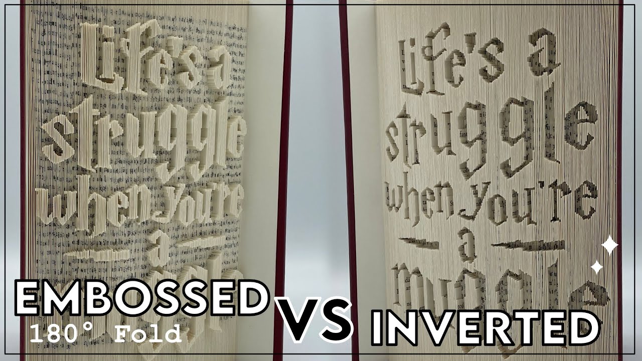 Comparison Embossed vs Inverted 180° Fold / Cut&Fold / Graph / C&F # ...