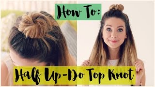 How To: Half Up-do Top Knot | Zoella ad