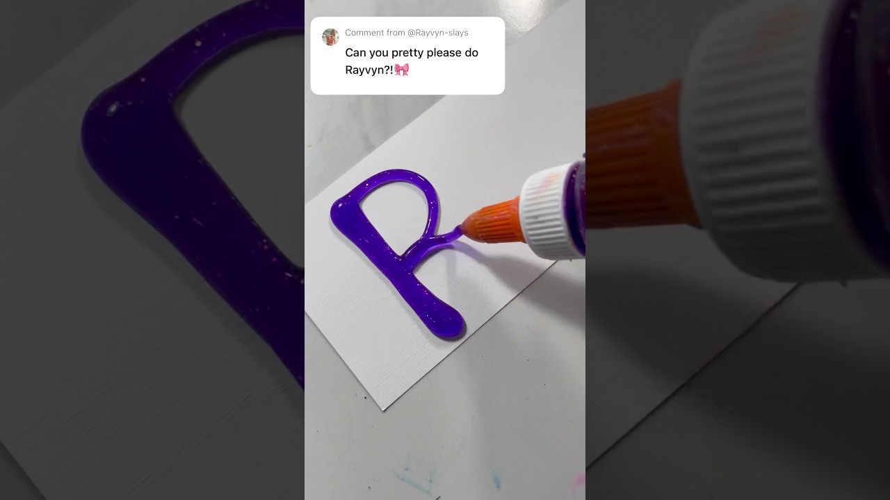 DIY Name Art: Glitter Glue Calligraphy Tutorial 💎✨ 💎✨