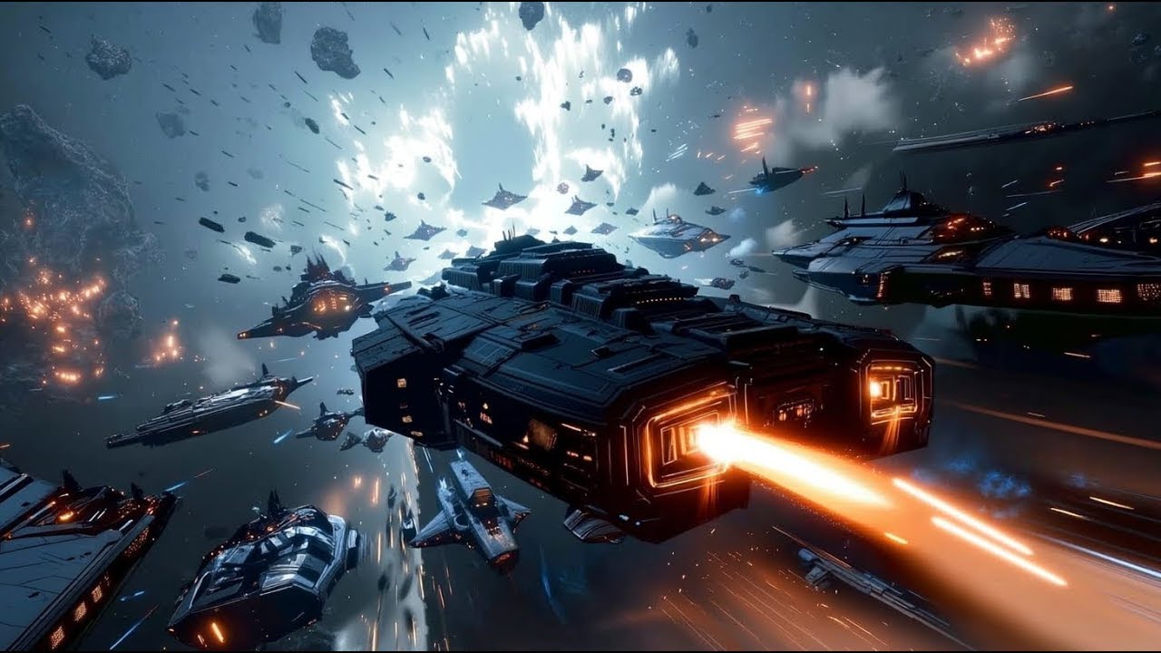 Naves humanas se topan inesperadamente con los amenazados por el Imperio Galáctico—Los humanos