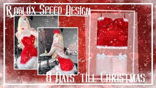 Christmas Ribboned Bow tied dress roblox speed design || 8 days 'till Christmas series