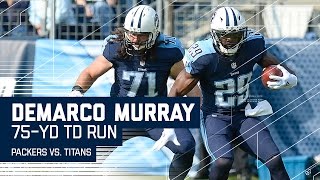 Celebrity DeMarco Murray's Amazing 75-Yard TD Run! | Packers vs. Titans | NFL Profile