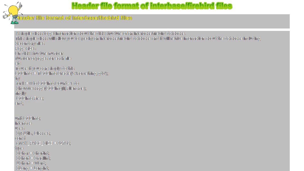 How to : Header file format of interbase/firebird files - YouTube