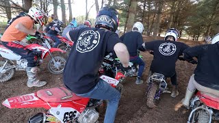 DUDDS CREEK PITBIKE RACE!! *KLX110 vs CRF110 BATTLE*