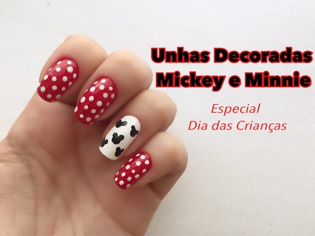 pintando à vontade: Unha decorada da Disney - Mickey e Minnie
