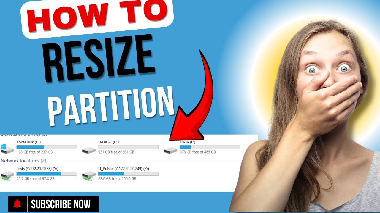 How to Resize Partition | Shrink and Extend Drive - YouTube