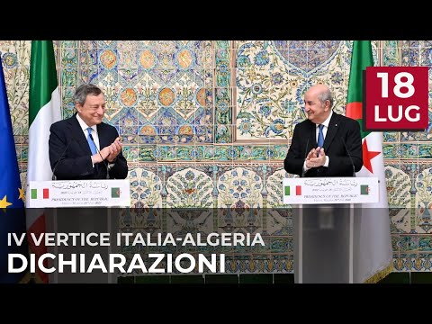 Dichiarazioni alla stampa Draghi-Tebboune ad Algeri