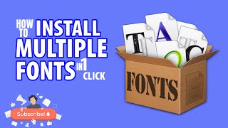 How I Install multiple fonts at once windows 10 / 11 #photoshop #tricks #tips screenshot 5