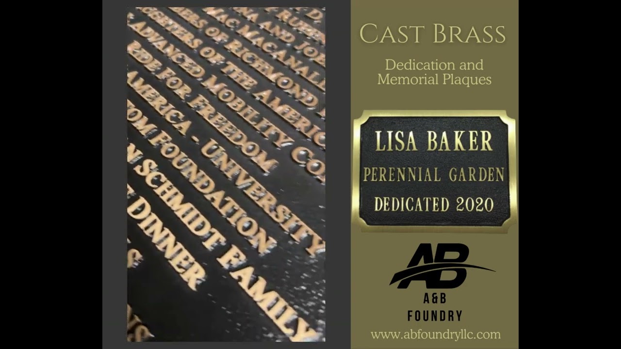 Rich in Texture, this brass cast plaque will stand the test of time.